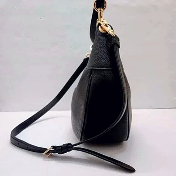 SOLD! Coach Mara Leather Hobo / Crossbody Bag in Black/Gold, EUC, Retail $428 - Picture 4 of 11